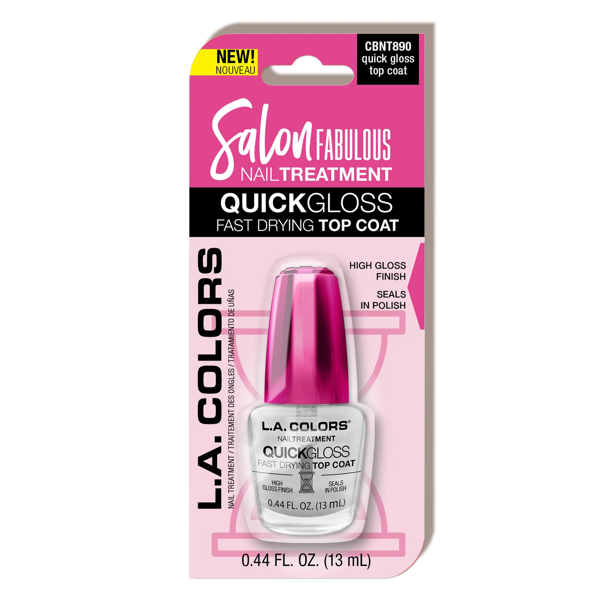 Salon Fabulous Nail Treatments - Quick Gloss Fast Drying Top Coat - Image 2